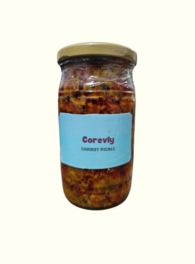 Corevly Carrot Pickle – Authentic Tangy & Spicy Traditional Recipe (16oz)
