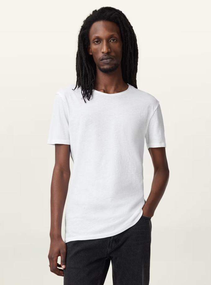 Figure Crew Neck Raw Edge T-Shirt