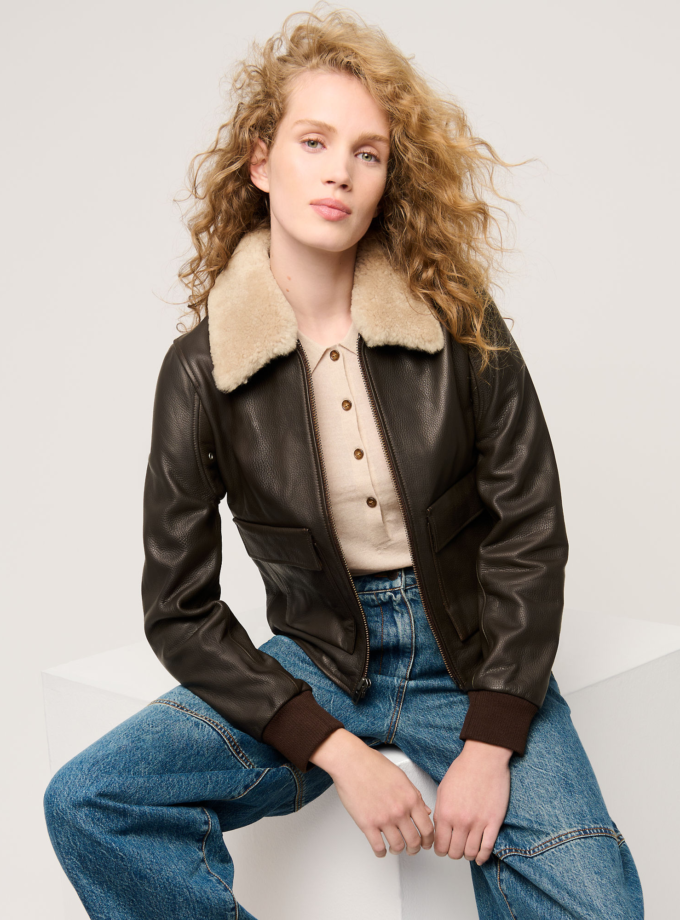 Tracy Leather A-2 Bomber Jacket
