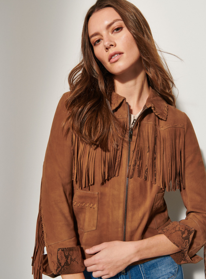 Women Randi Suede Leather Jacket