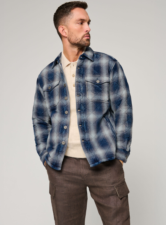 Continental Divide Quilted Cotton Shirt Jacket