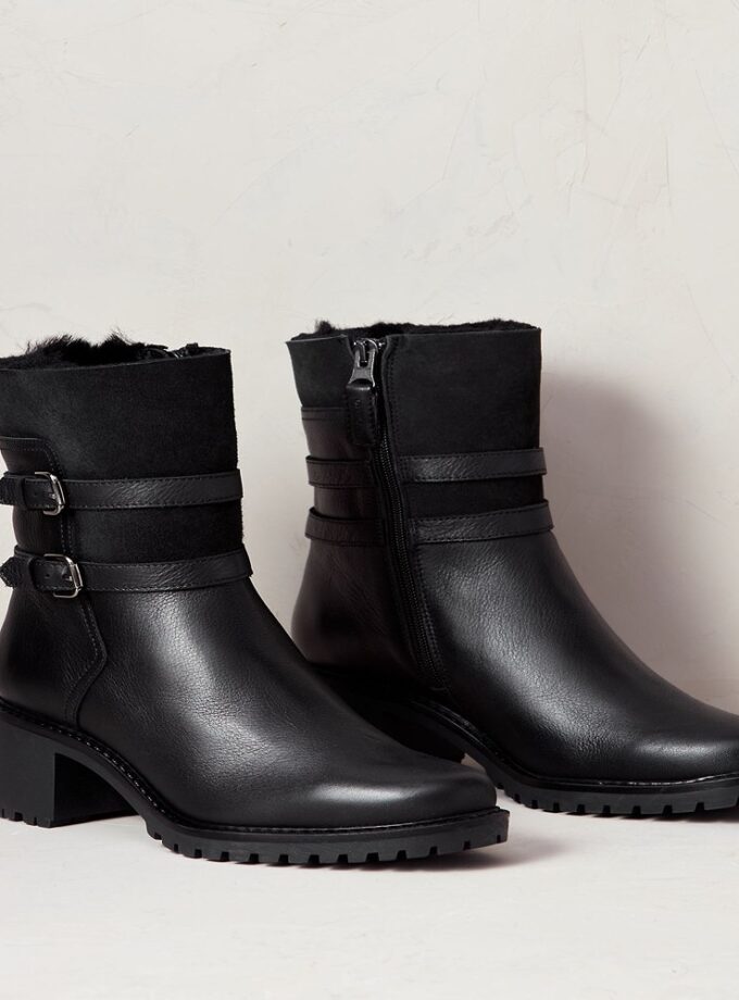 Women's Illana Shearling-Lined Leather Boots