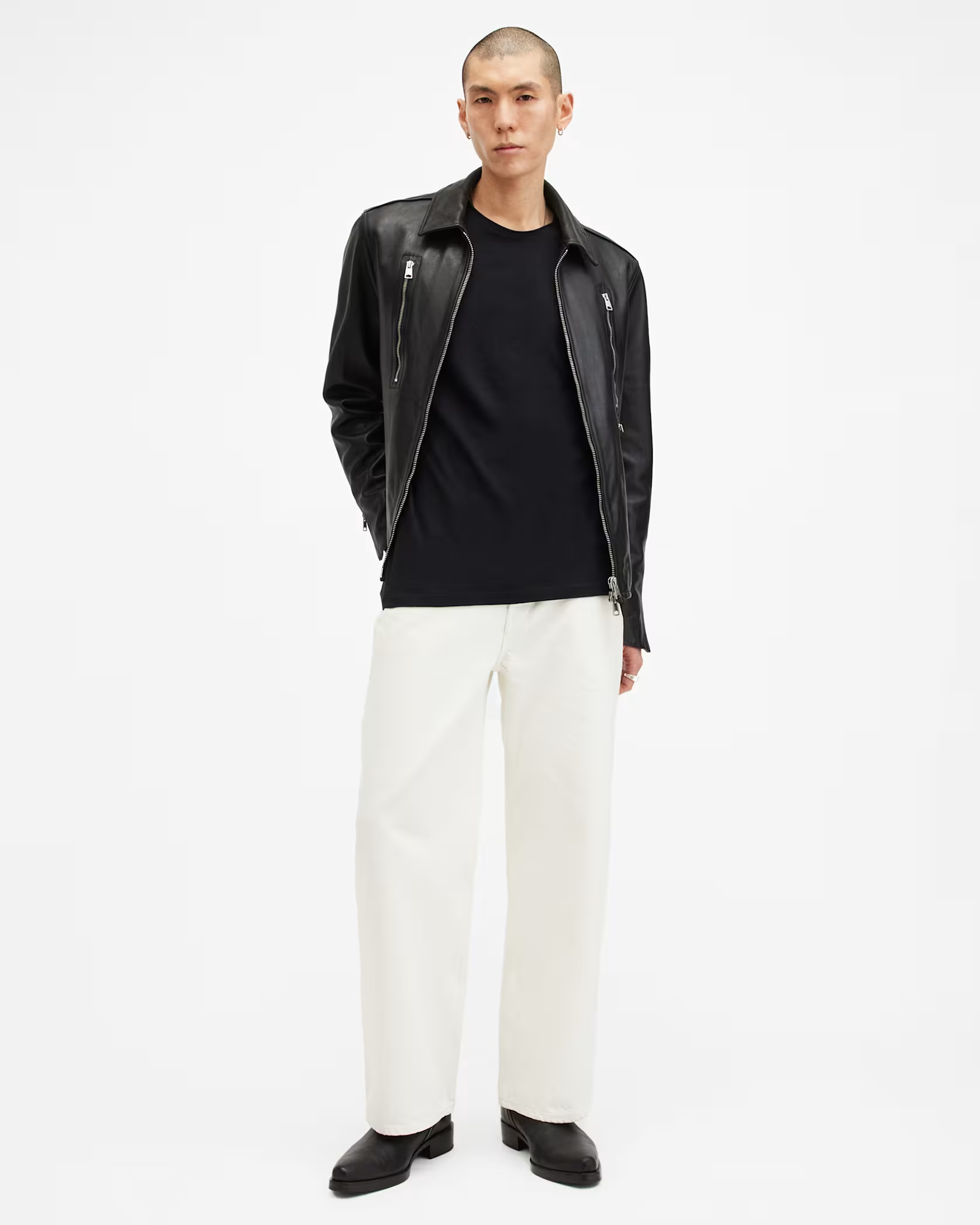 Figure Crew Neck Raw Edge T-Shirt - Image 2