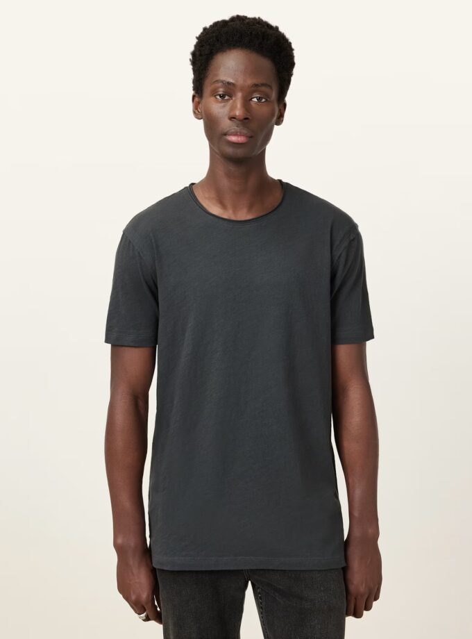 Figure Crew Neck Raw Edge T-Shirt