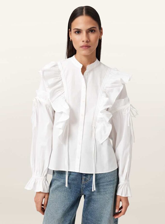 Lulu Ruffled Cotton Shirt